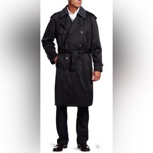 Hart Schaffner Marx Classic Black Trench Coat